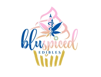BluSpiced Edibles  logo design by DreamLogoDesign