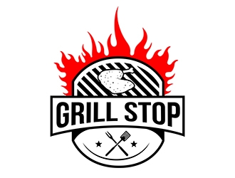 Grill Stop logo design by SteveQ