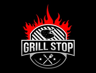 Grill Stop logo design by SteveQ