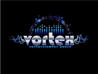 Vortex Entertainment Group (Vortex E.G.) logo design by fantastic4
