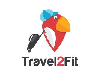 travel2fit logo design by nehel