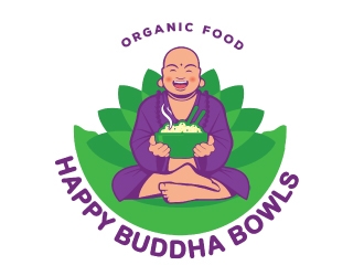 Happy Buddha Bowls logo design by emberdezign