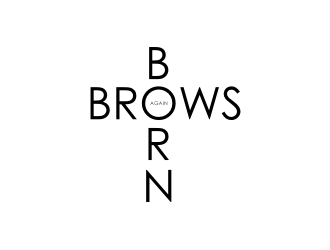 BORN AGAIN BROWS logo design by Gravity