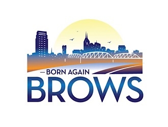 BORN AGAIN BROWS logo design by shere