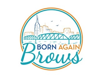 BORN AGAIN BROWS logo design by shere