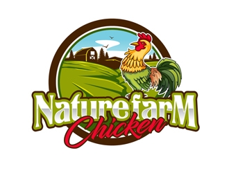 Nature Farm Chicken logo design by DreamLogoDesign