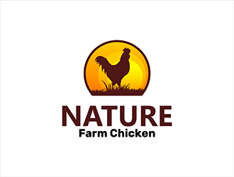 Nature Farm Chicken logo design by hole