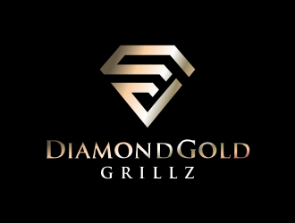 Diamond Gold Grillz  logo design by AisRafa