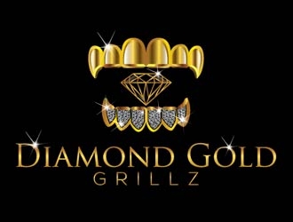 Diamond Gold Grillz  logo design by shere