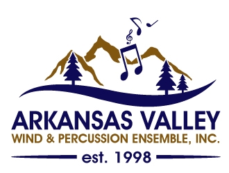 Arkansas Valley Wind & Percussion Ensemble, Inc. logo design by PMG