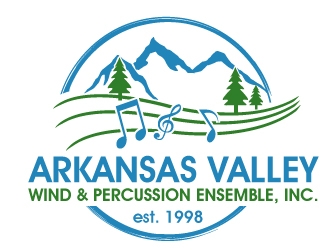 Arkansas Valley Wind & Percussion Ensemble, Inc. logo design by PMG