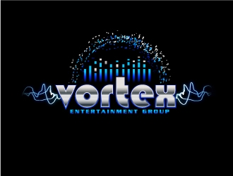 Vortex Entertainment Group (Vortex E.G.) logo design by fantastic4