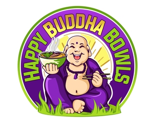 Happy Buddha Bowls logo design by veron