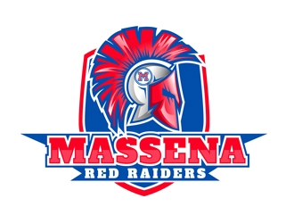 Massena Red Raiders logo design by DreamLogoDesign