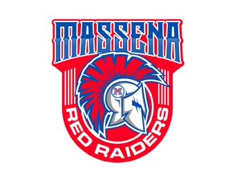 Massena Red Raiders logo design by DreamLogoDesign