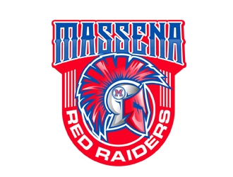 Massena Red Raiders logo design by DreamLogoDesign