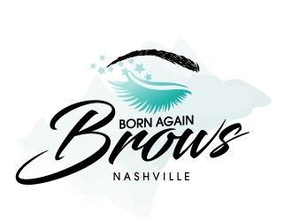 BORN AGAIN BROWS logo design by jaize