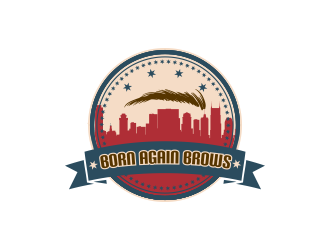 BORN AGAIN BROWS logo design by ROSHTEIN