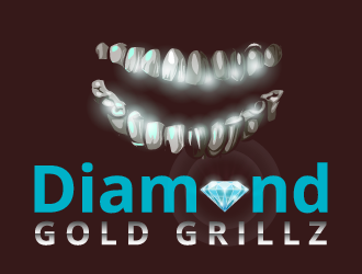Diamond Gold Grillz  logo design by PyramidDesign