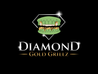 Diamond Gold Grillz  logo design by BeDesign