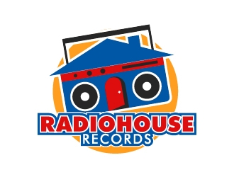 RadioHouse Records logo design by eyeglass