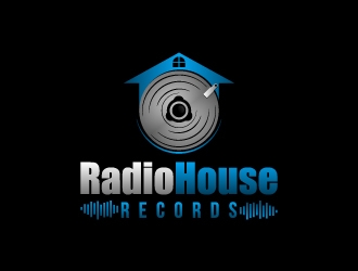 RadioHouse Records logo design by JJlcool