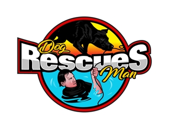 Dog Rescues Man  logo design by DreamLogoDesign