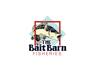 the bait barn fisheries logo design by yurie