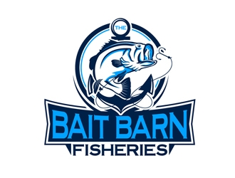 the bait barn fisheries logo design by DreamLogoDesign