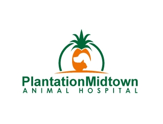 Plantation Midtown Animal Hospital Logo Design