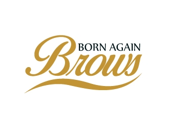 BORN AGAIN BROWS logo design by eyeglass
