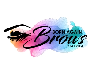 BORN AGAIN BROWS logo design by MarkindDesign
