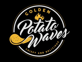 Golden Potato Waves logo design by REDCROW