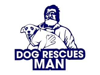 Dog Rescues Man  logo design by mckris