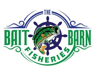 the bait barn fisheries logo design by shere