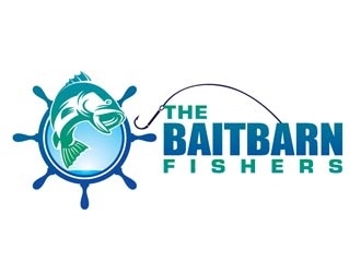 the bait barn fisheries logo design by shere