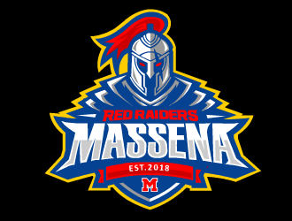 Massena Red Raiders Logo Design - 48hourslogo