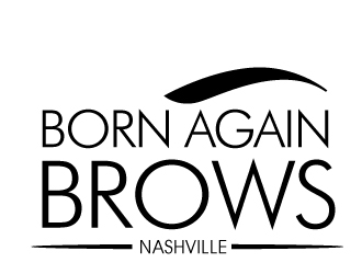 BORN AGAIN BROWS logo design by PMG