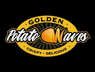 Golden Potato Waves logo design by DreamLogoDesign