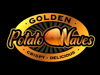 Golden Potato Waves logo design by DreamLogoDesign