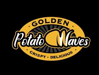 Golden Potato Waves logo design by DreamLogoDesign