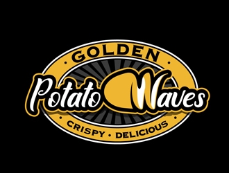 Golden Potato Waves logo design by DreamLogoDesign