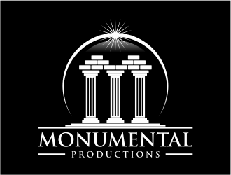 Monumental Productions logo design by mutafailan