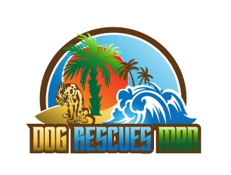Dog Rescues Man  logo design by samuraiXcreations