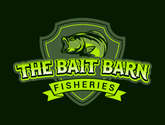 the bait barn fisheries logo design by PyramidDesign