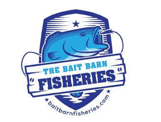 the bait barn fisheries logo design by MAXR