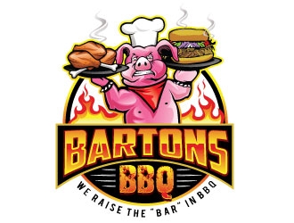 Bartons BBQ logo design by REDCROW