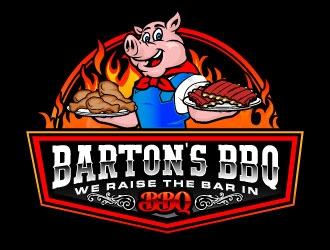 Bartons BBQ logo design by daywalker