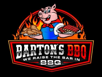 Bartons BBQ logo design by daywalker