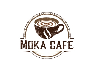 Moka cafe logo design by uttam